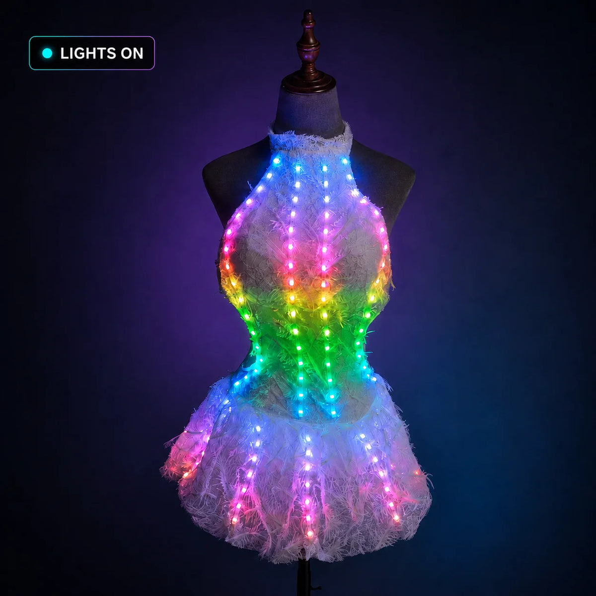 LED Feather Dress